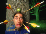 Man with Arrows Being Shot at His Head