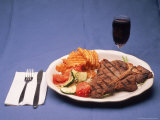 T-Bone Steak Dinner with Wine