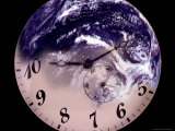 Abstract Clockface and Earth