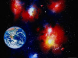 Illustration of Space and Earth
