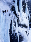 Man Ice Climbing Rammstein  Baejargil  Iceland