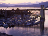 Burrard Bridge  Dusk  Vancouver  BC  Canada
