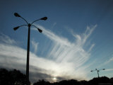 Mare's Tails  Clouds at Sunset & Lamp Post  FL