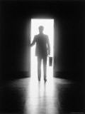 Silhouette of Businessman in Doorway