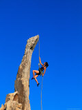 Woman Rock Climbing  Joshua Tree National Park  CA