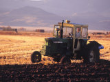 Farmer Plows Barley Field  San Luis Valley  CO