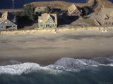 Aerial View of Residential Area Near Ocean  RI