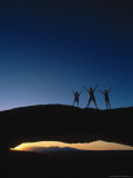 Happy People Hiking  Mesa Arch