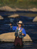 Man Fly Fishing  Animas River  CO