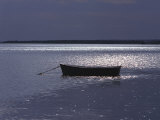 Moored Boat in the Moonlight  Nova Scotia