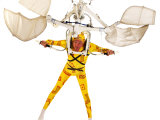 Man in a Flying Machine with Yellow Suit