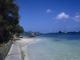 Harbor and Sidewalk  Bequia  Grenadines