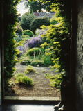 View Through Doorway to Country Garden  Herterton House