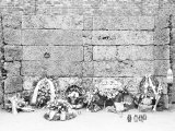 Remake of the Execution Wall in the Polish Block with Genuine Tributes  Auschwitz  Poland