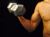 Body Building-Curling Dumbbell Biracial