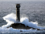 Longships Lighthouse in Huge Swells at Lands End  UK