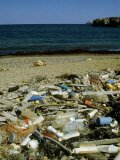 Plastic Rubbish on Beach  Greece