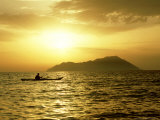 Sea Kayaker at Sunset  Greece