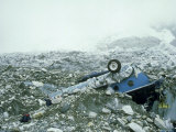 Crashed Helicopter on Khumbu Glacier at Everest Base Camp  Nepal