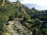 Antique Road in the Latmos Mountains and Lake Bafa  Western Turkey