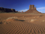 West Mitten Butte and Sand Dunes  Navajo Tribal Park  Utah