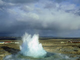 Strokkur (The Butter Churn) Geyser Hot Springs Area  Iceland