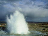 Strokkur (The Butter Churn) Geyser Hot Springs Area  Iceland