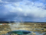 Strokkur (The Butter Churn) Geyser Hot Springs Area  Iceland