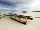 Fishing Boat Lying on the Beach  Zanzibar