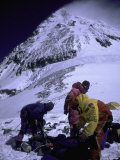 Climbers on Everest  Nepal
