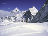 Mount Lingtren and Khumbutse  Nepal