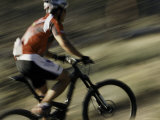 The Back of a Mountain Biker  Mt Bike