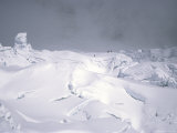 Climbers Crossing a Dark and Snowy Khumbu Ice Fall  Nepal