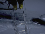 Crossing Ladder on Everest  Nepal