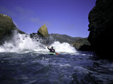 Sea Kayaking Through Rocks  USA