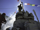 Preparing the Prayer Flags  Everest Base Camp