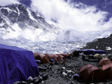 Advanced Base Camp with the North Col in the Background on the North Side of Everest