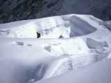 Climber Emerging from Serac  Nepal