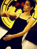 Young Woman Practicing Tai Chi