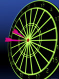 Neon Darts and Dartboard