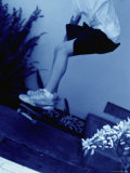 Monochromatic Image of a Skateboarder Jumping