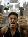 Man Exercising Strenuously