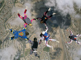 Skydivers Forming a Circle