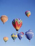 Colorful Hot Air Balloons in Sky  Albuquerque  New Mexico  USA