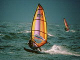 Windsurfer with Colorful Sail
