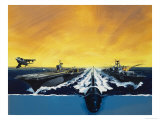 Warships and Submarine