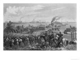 Landing of Troops on Roanoke Island  Burnside Expedition  1862  Engraved by George E Perine