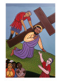 Jesus Falls Beneath the Cross  No 3 in 14 Stations of the Cross Series  2002
