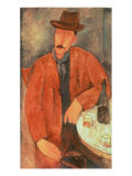 Seated Man Leaning on a Table