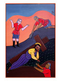 Jesus Falls a Second Time  No 7 in 14 Stations of the Cross Series  2002